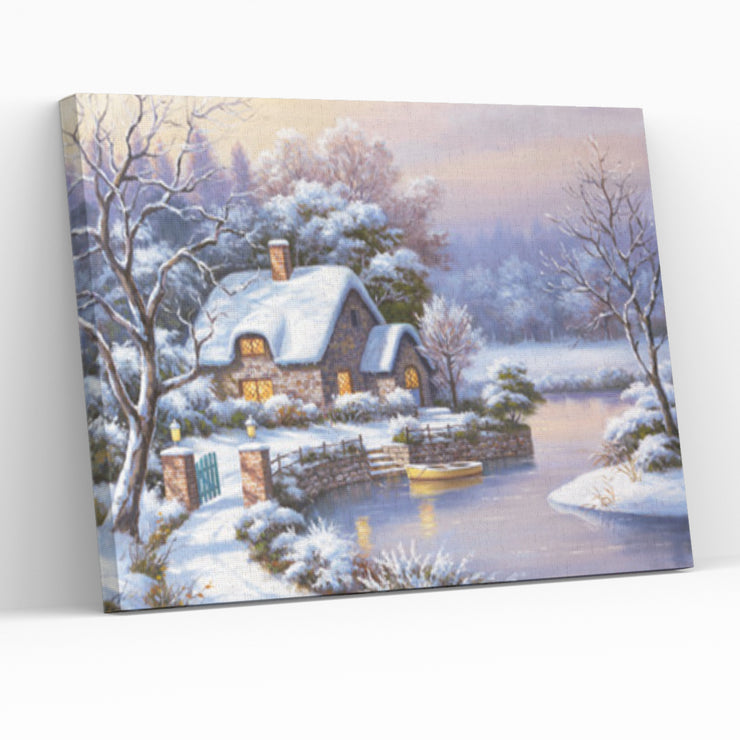 Paint By Numbers - SNOWY COTTAGE