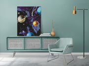 GALAXY - BLACK canvas paint by numbers - double paint and fast delivery