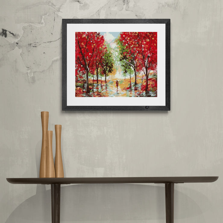 Paint By Numbers with free frame - AUTUMN WALK